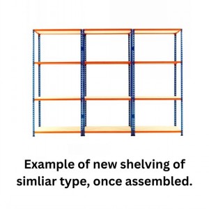 12 Bays Used Rivet Shortspan Shelving Various (CE34)